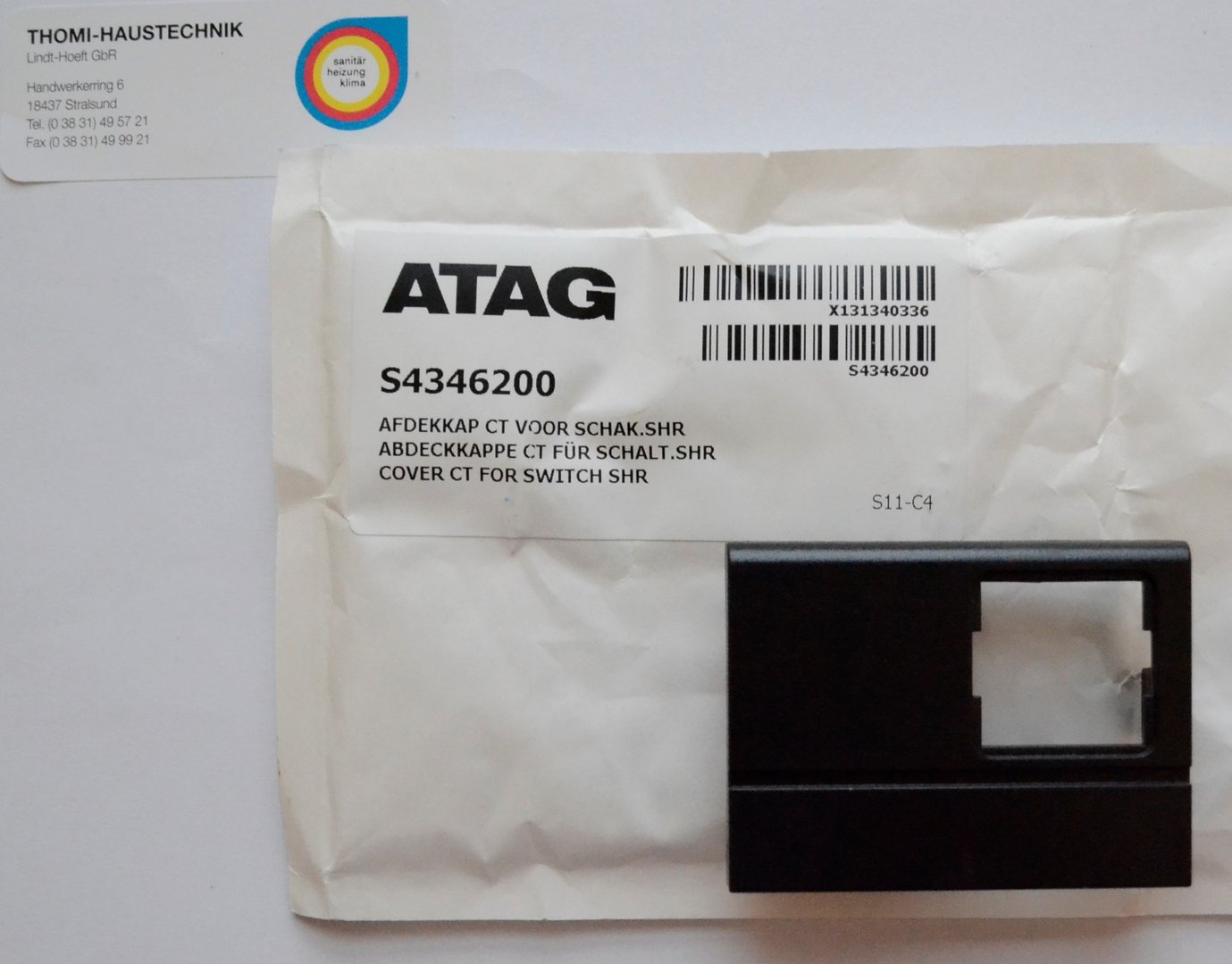 ATAG Kappe CT Schalter S4346200 SHR 